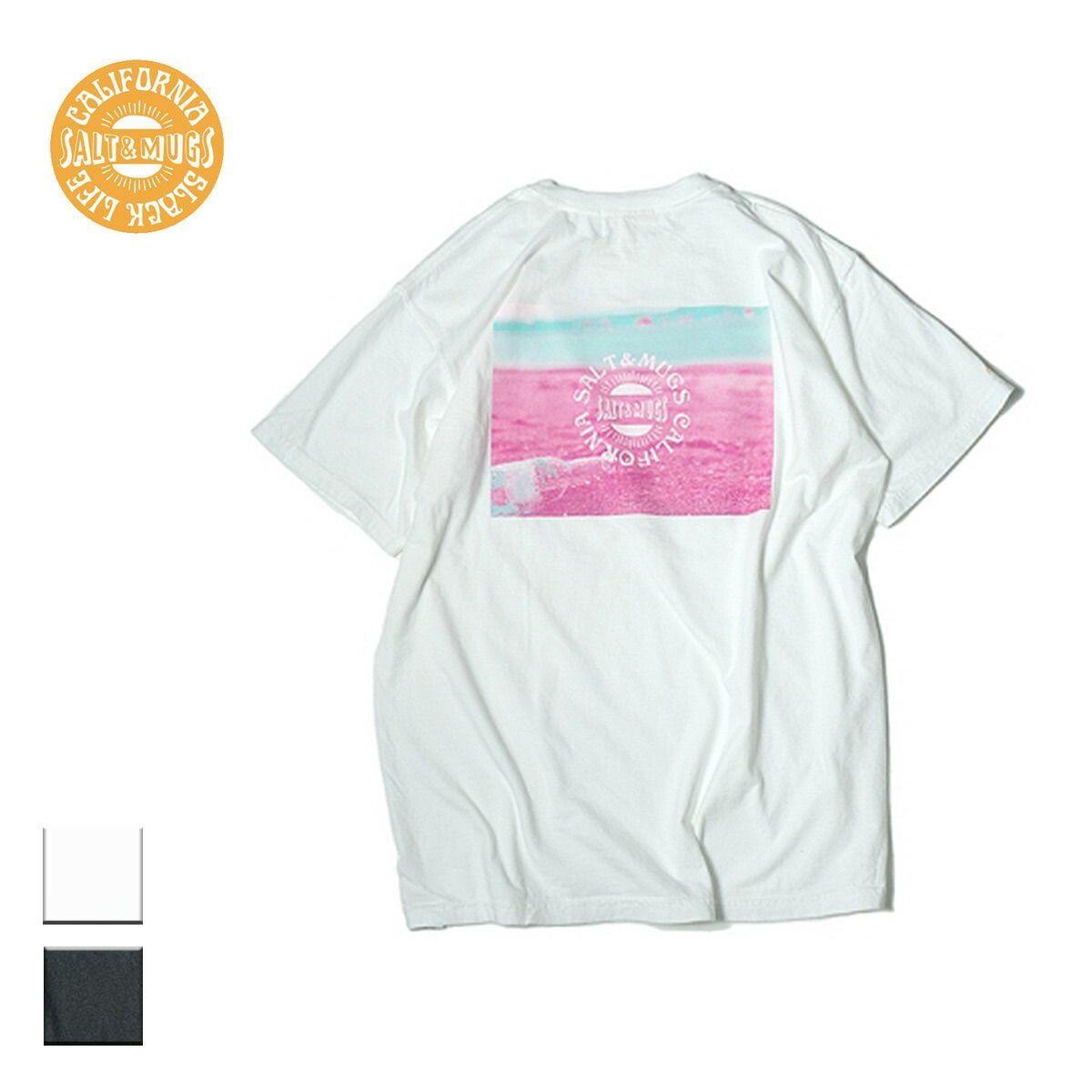 【新品】 SALTu0026MUGS ソルトアンドマグス Morning sun S/S メンズ/レディース ホワイト/ブラック S-XL SM20-SS-007