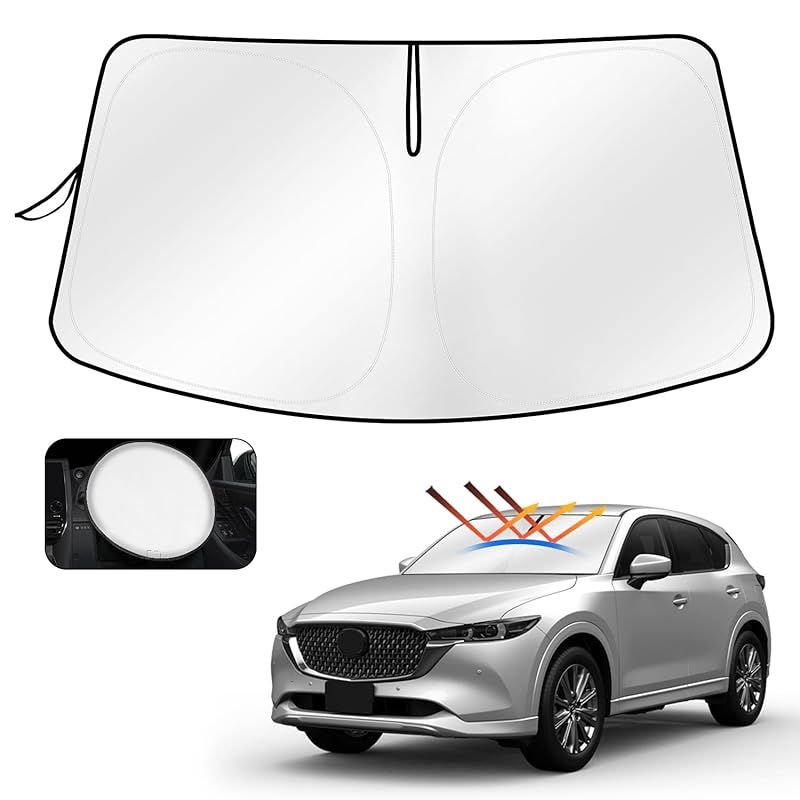 【2025年・遮光・遮熱アップグレード】Cartist マツダ CX-5 フロントサンシェード KF系 サンセット サンフィア サンライン フロントガラス サンシェード シェードカーテン マルチサンシェード KFEP KF5P KF2P H29.2-現行 遮光