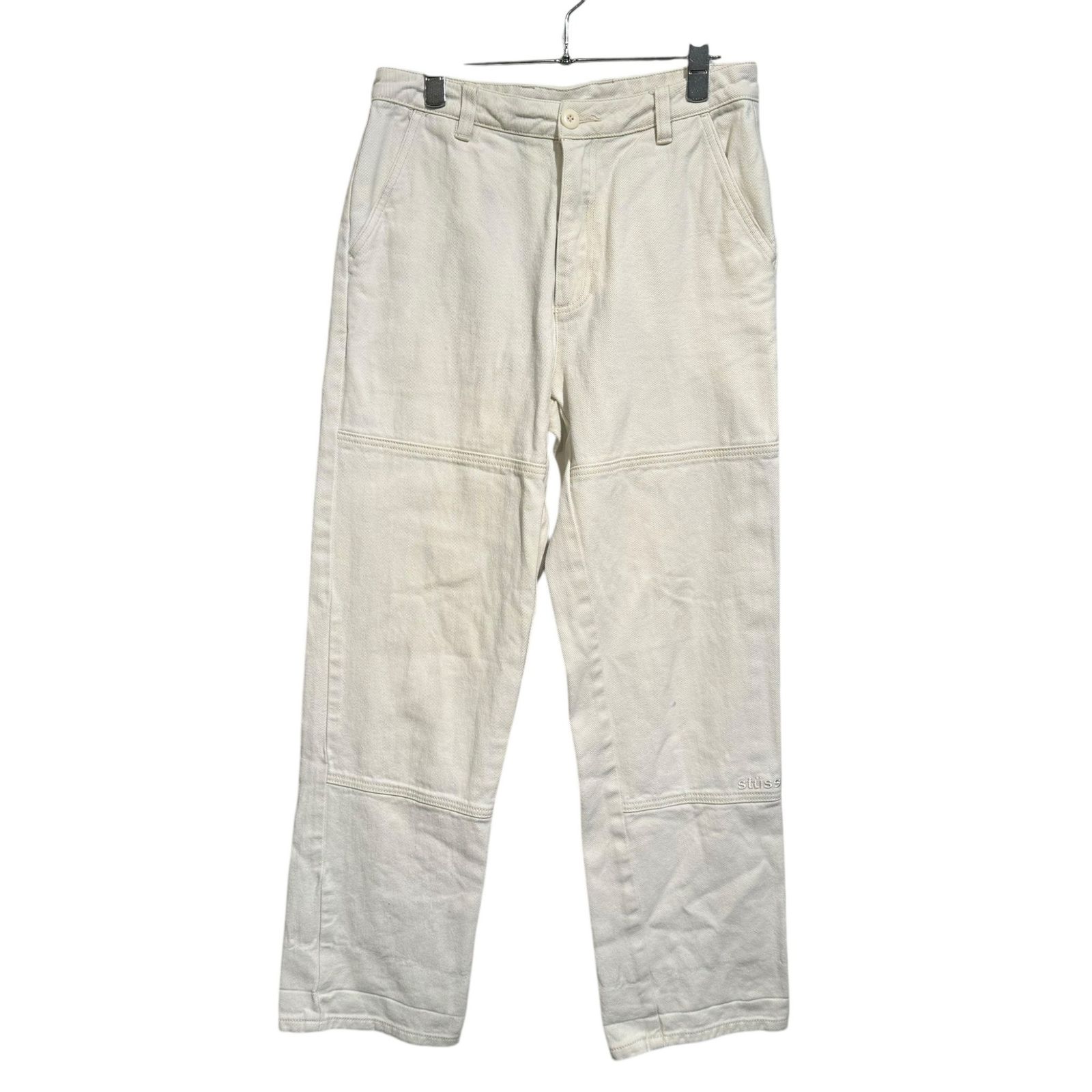 STUSSY ステューシー ダブルニーパンツ レディース アイボリー 3