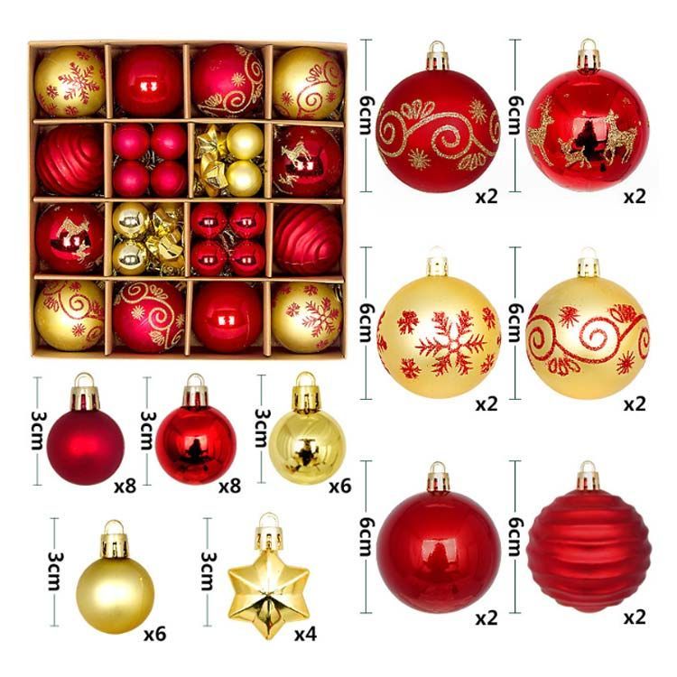 クリスマス オーナメントセット 44個入 豪華 大容量 クリスマス