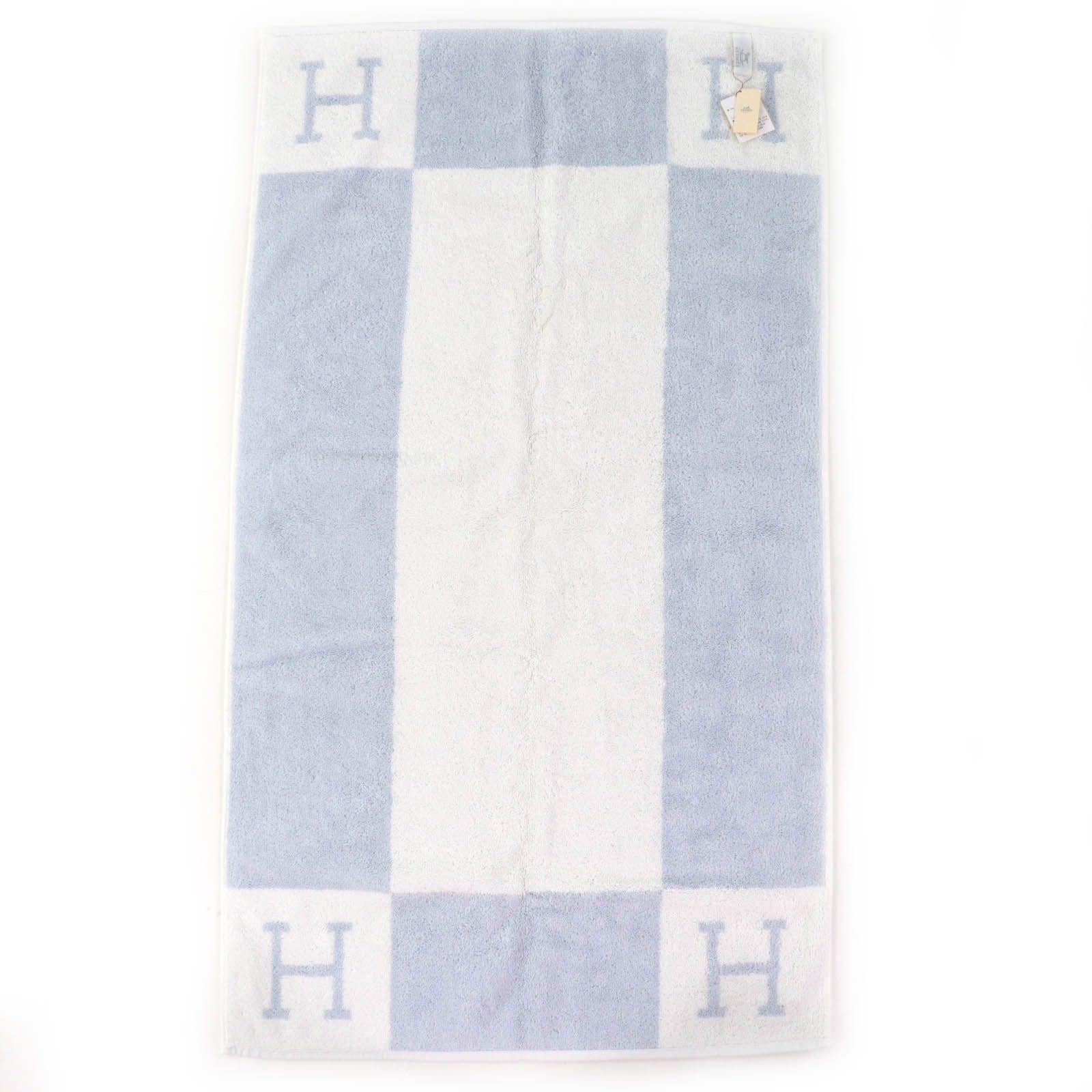 エルメス HERMES アヴァロン おくるみ　ライトブルー 未使用品△HERMES エルメス 102193M Avalon アヴァロン コットン