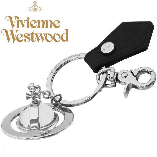 Vivienne Westwood キーリング キーホルダー シルバー イタリー製 SAFFIANO 3D ORB 8203010HU-OM0009-N405 SILVER