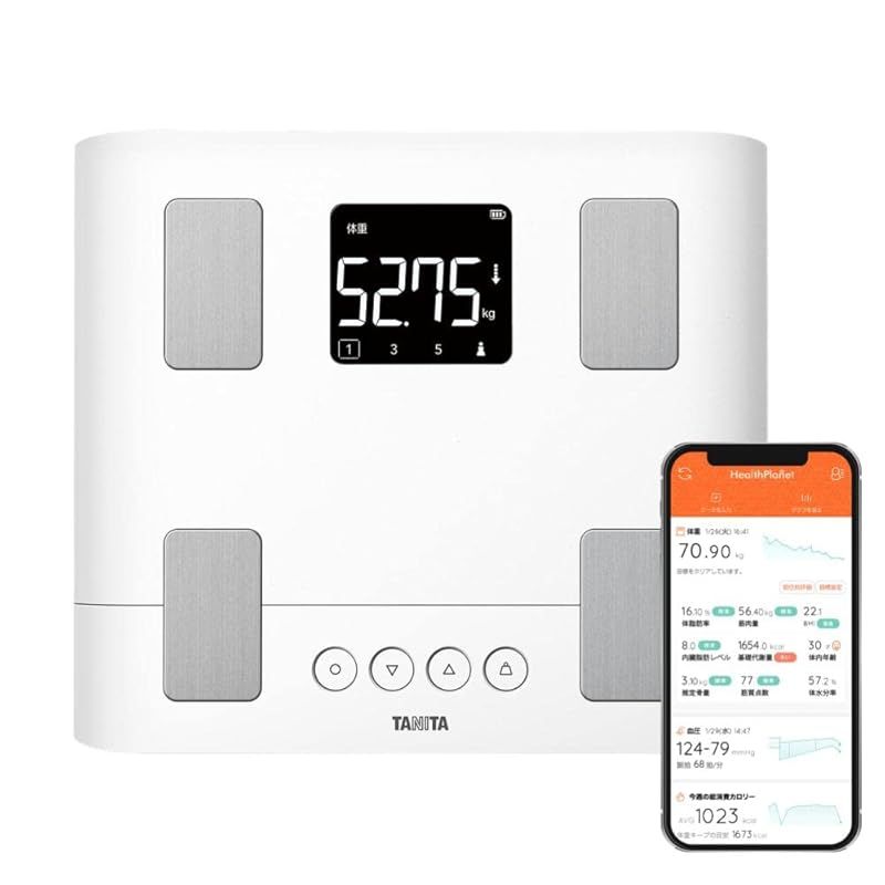 あり★あり　 タニタ 体重計 体組成計 スマホ連動 50g単位 バックライト BC