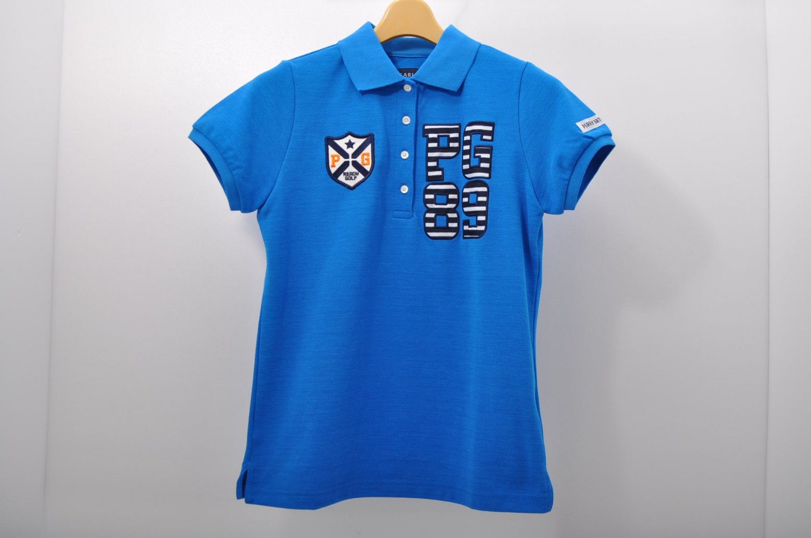 coco 中古 パーリーゲイツ 半袖ポロシャツ 0(S) 濃紺×白 グレン