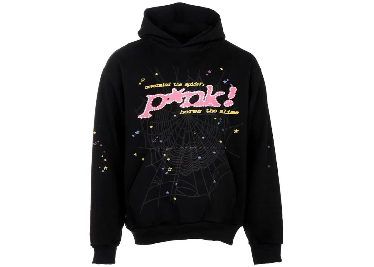 Sp5der pink フード付きTシャツ M サイズ