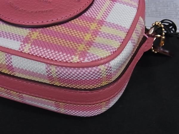 □新品□未使用□ COACH コーチ キャンバス×レザー チェック柄  