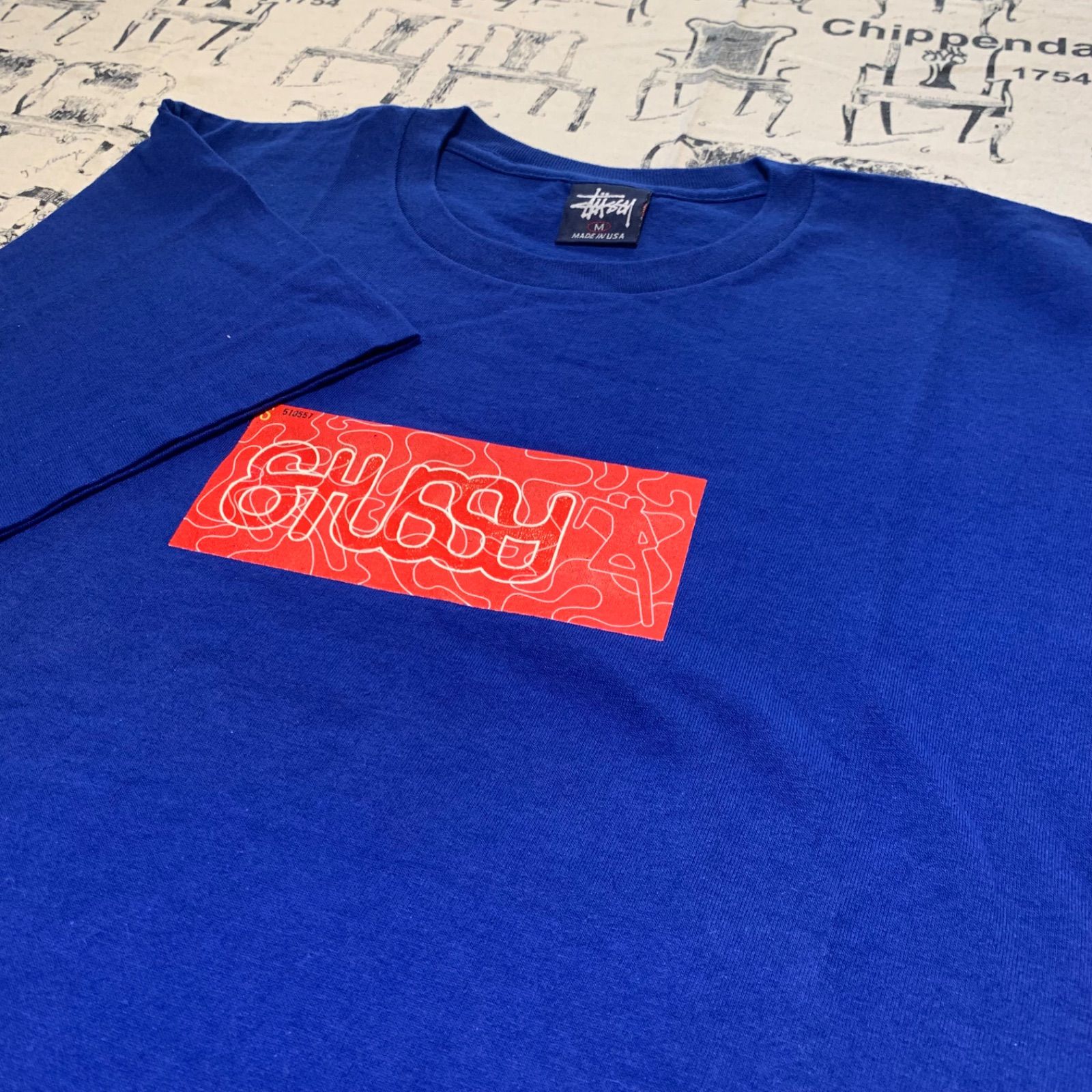 NO.24 90s OLD STUSSY 紺タグ Tシャツ BOXプリント M USA製