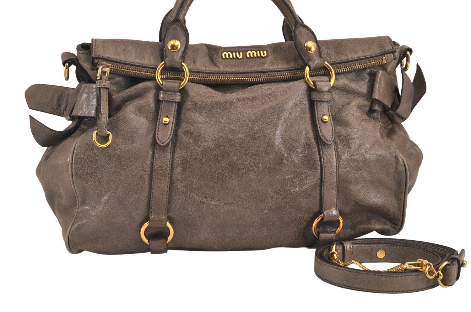 MIUMIU ミュウミュウ ヴィンテージ レザー 2Way ショルダー 