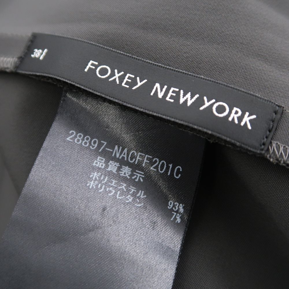 美品 FOXEY NEW YORK フォクシー 28897 レイニーコクーンコート 38  