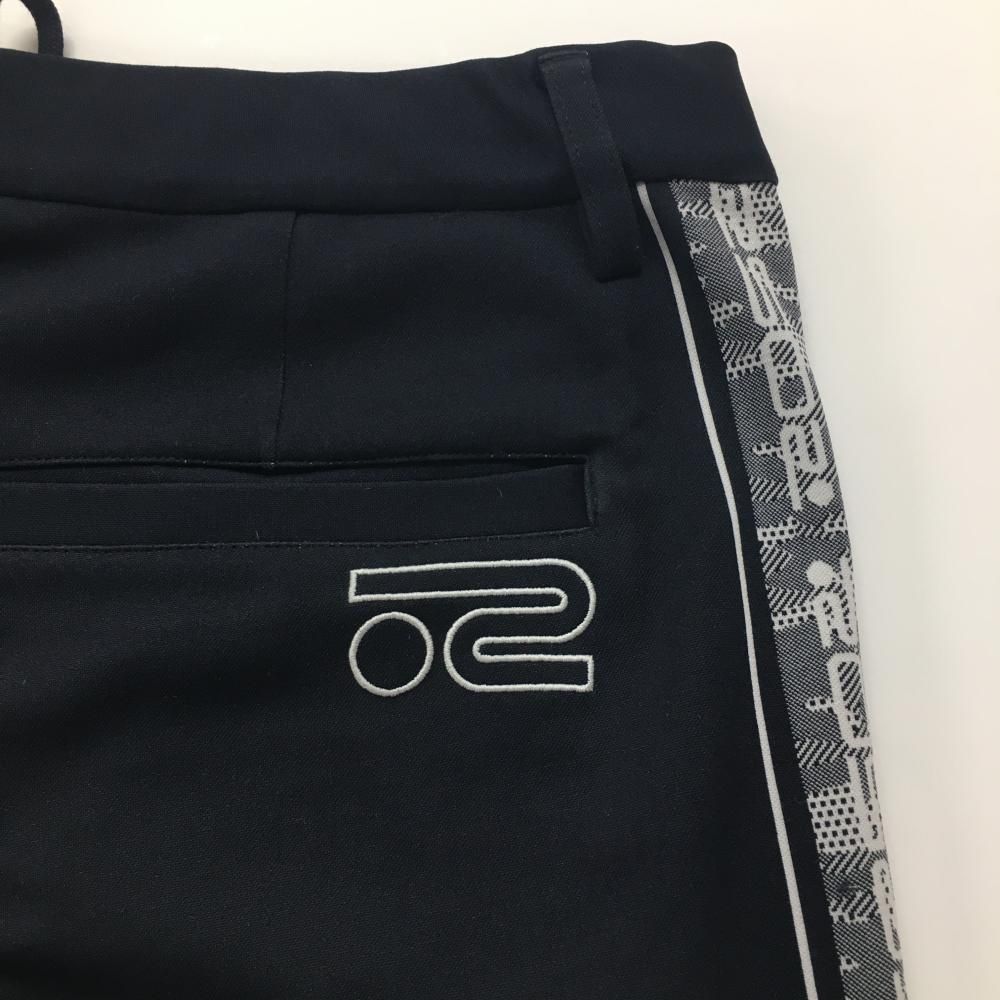 美品】ロサーセン パンツ ネイビー×白 サイドライン総柄