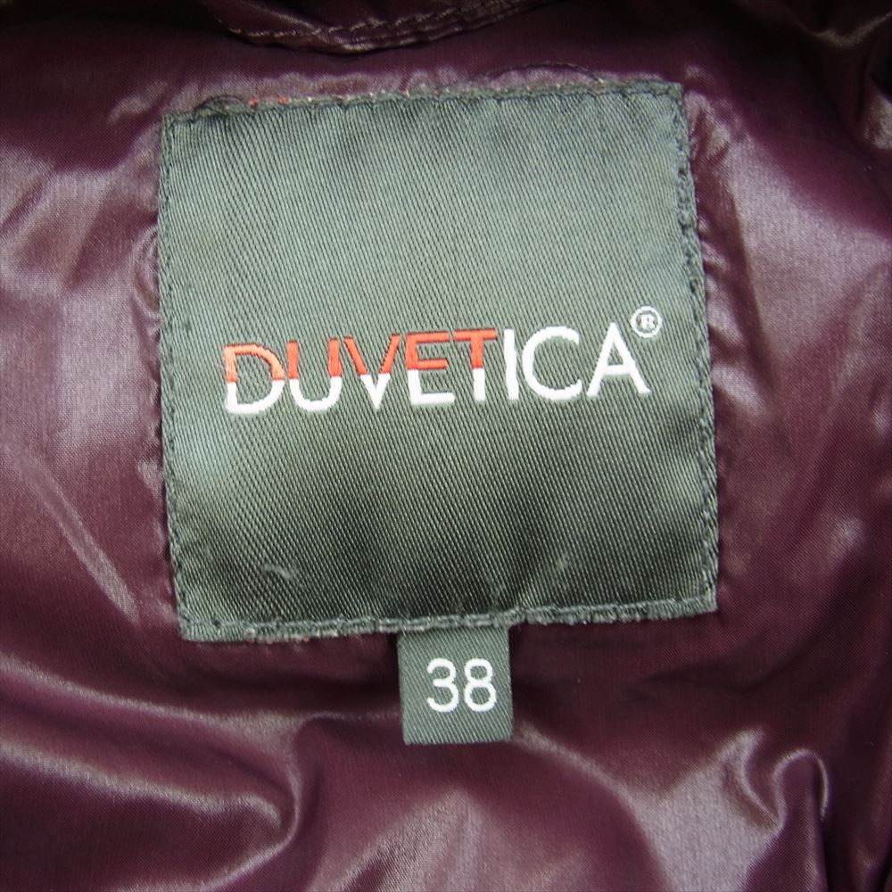 DUVETICA デュベティカ ダウンジャケット D.030.04.MFN-1001R 国内正規品 ADHARA アダラ ファー フーディ ナイロン  ダウン ジャケット ワインレッド系【中古】