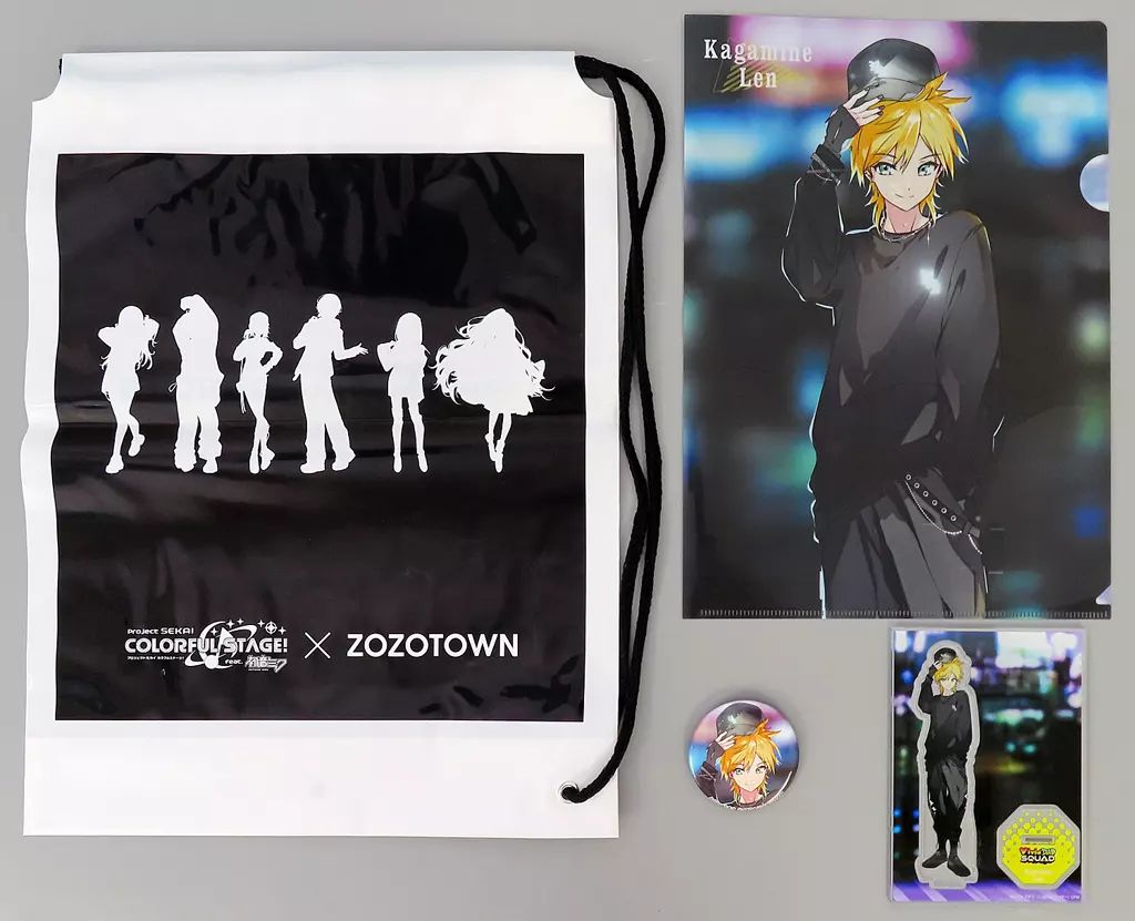 鏡音リン・レン グッズ 中古】01w7542 プロセカ グッズセット 缶バッジ