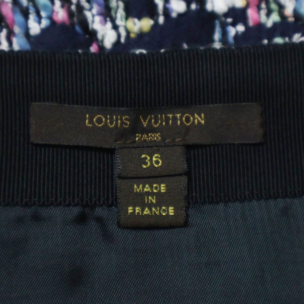 LOUIS VUITTON (ルイヴィトン) ツイード 総柄 フロントジップ ミニ  