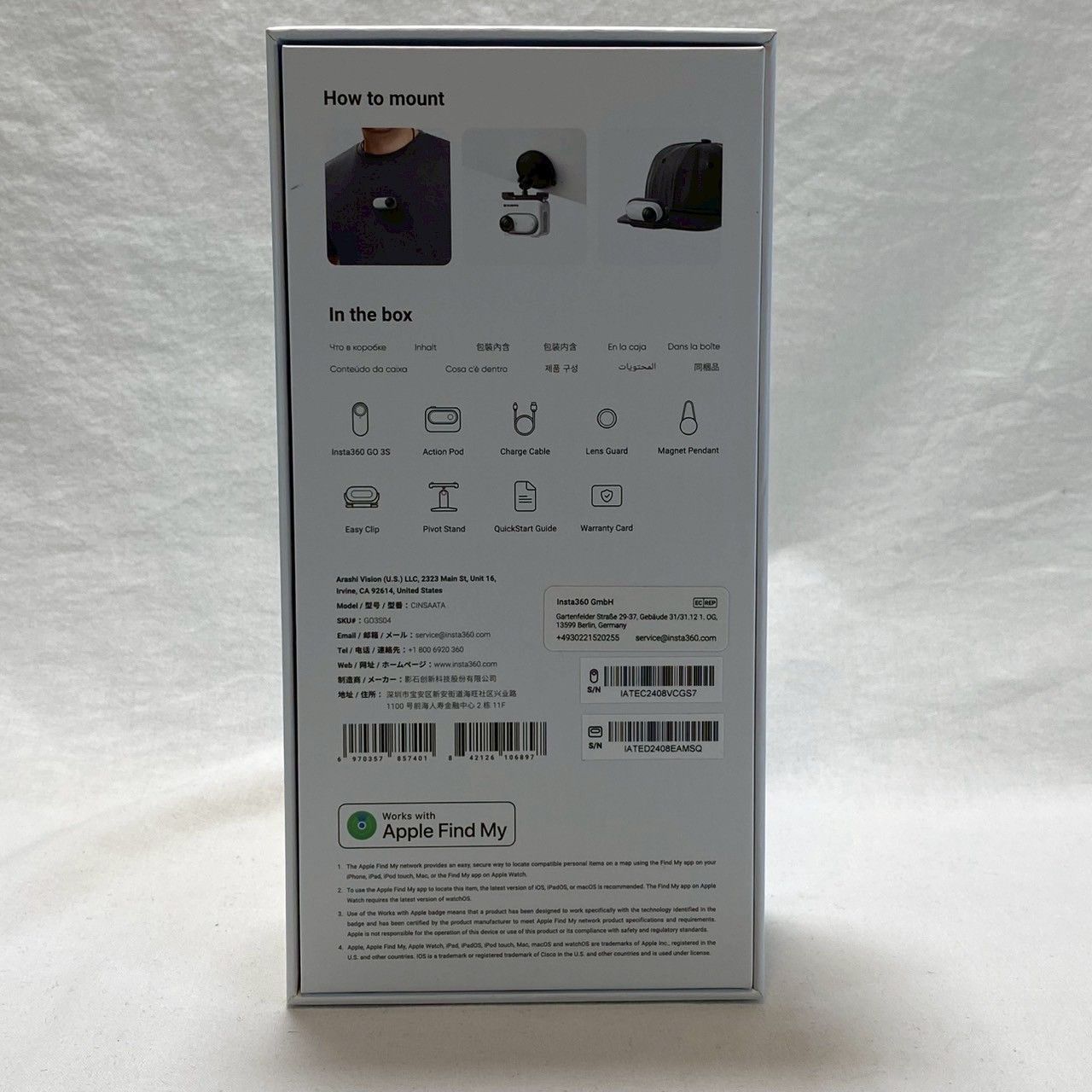 Insta360|GO|3S|128GB|グレーケース付き|動作