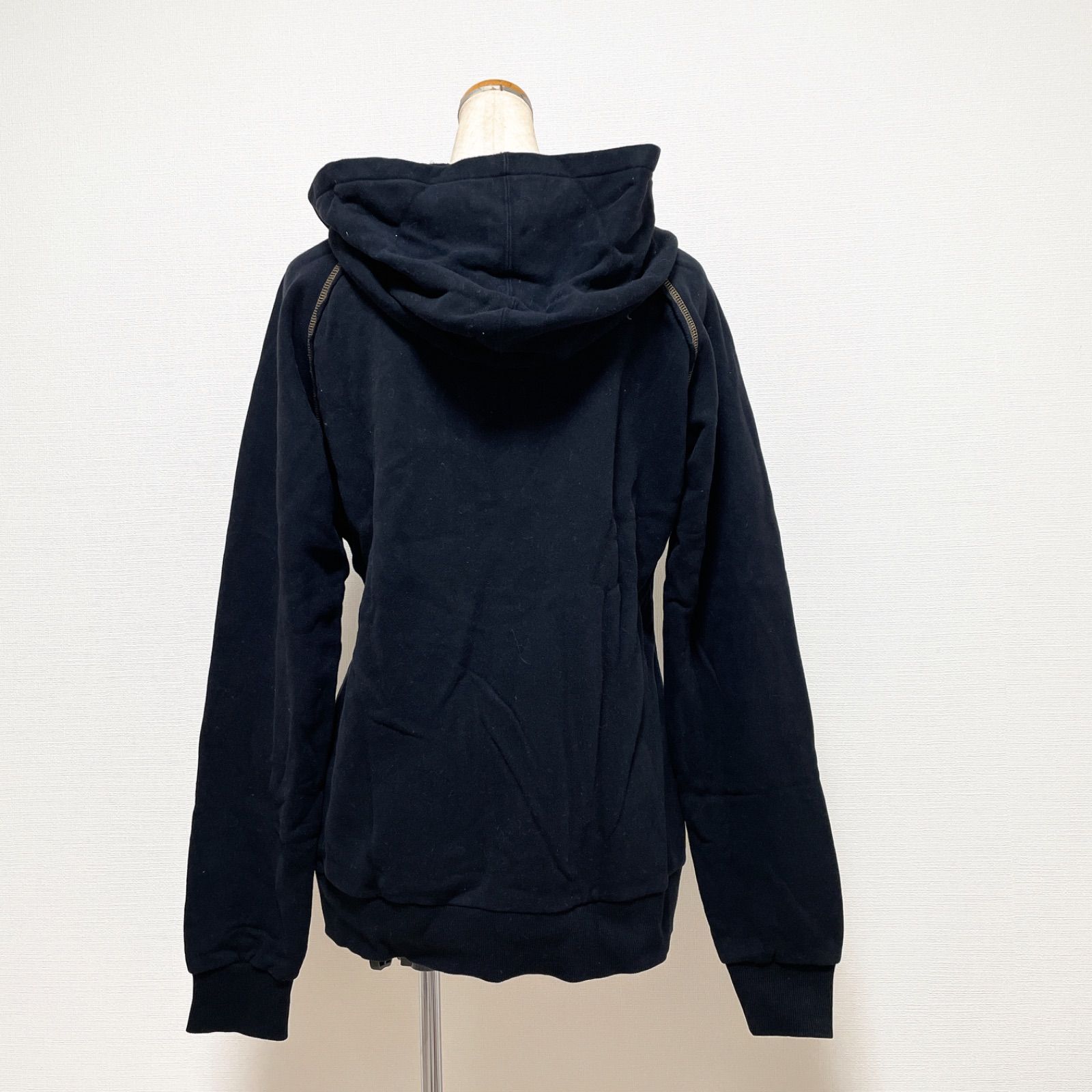 adidas アディダス パーカー フルジップ ロゴ 黒 長袖 Lサイズ 万国旗 Y 2 K グランジ 平成ギャル Archive 00 s