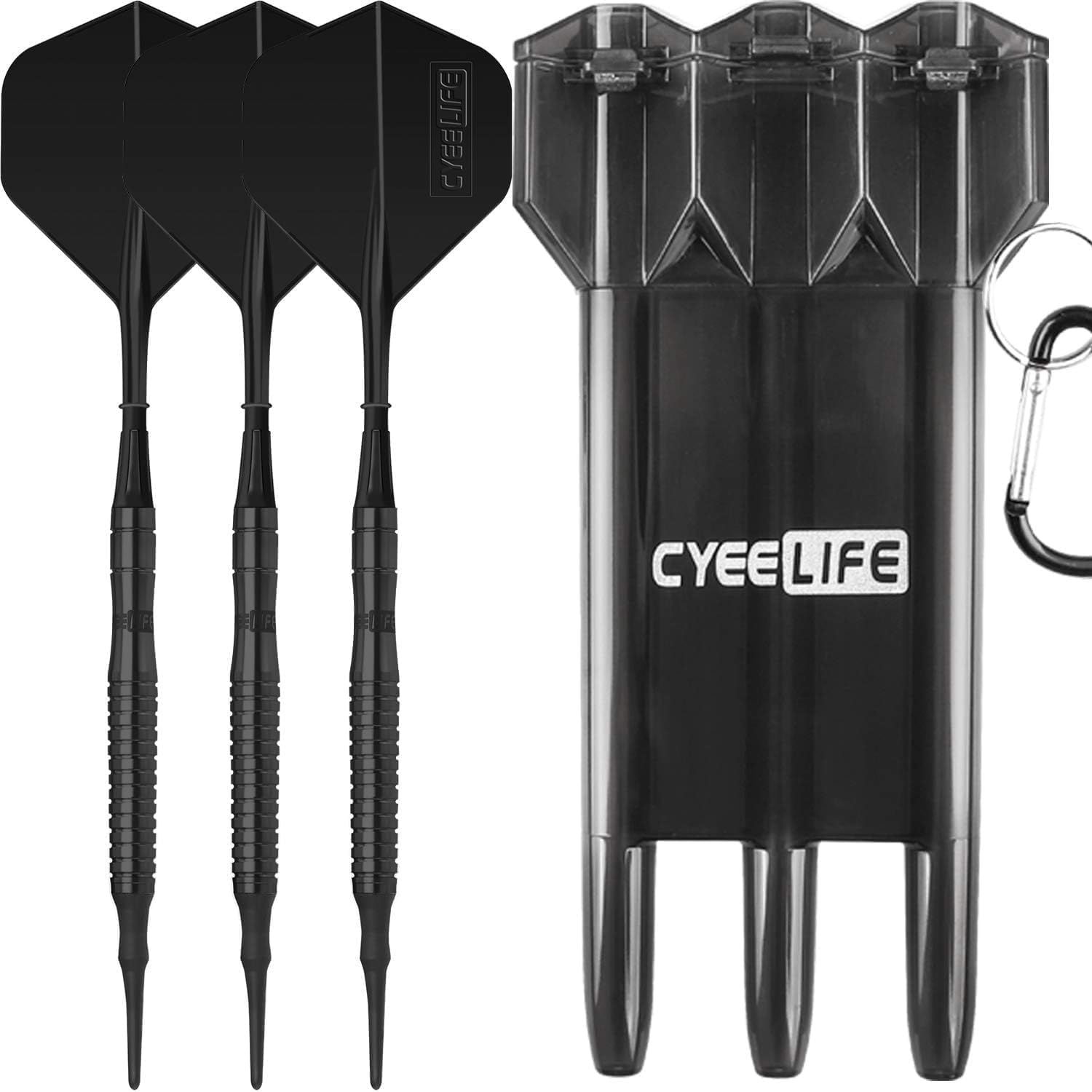 CyeeLife 90% 18g タングステンの専門ダーツ ダーツケース プラスチックの尾翼 30 ダーツ ティップ