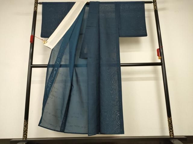 平和屋着物 夏物 色無地 枝葉紋紗 褐返色 正絹 AABB8241jd