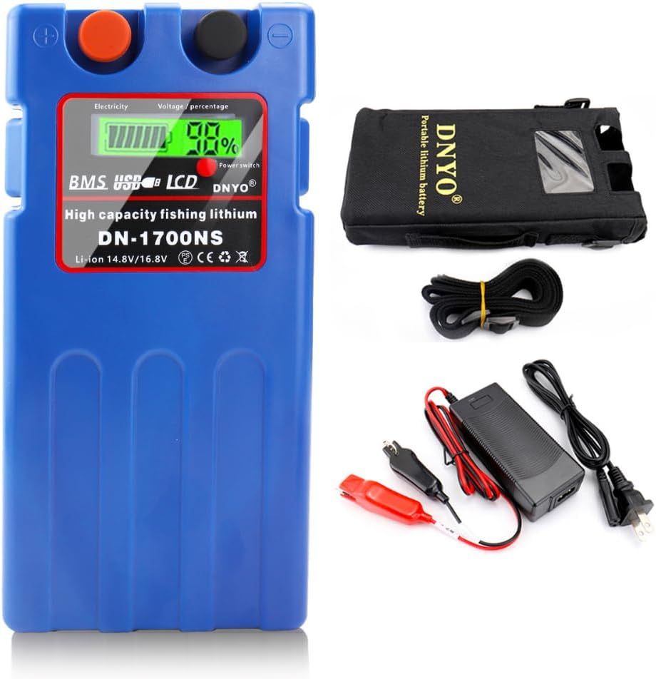 【ロングセラー定番】DNYO 電動リール用 大容量リチウムバッテリー 14.8V 7800mAh～14000mAh 選べる多仕様で安心の品質！ダイワ シマノ 互換用DN-1700NS 電動リールバッテリー 充電器セット