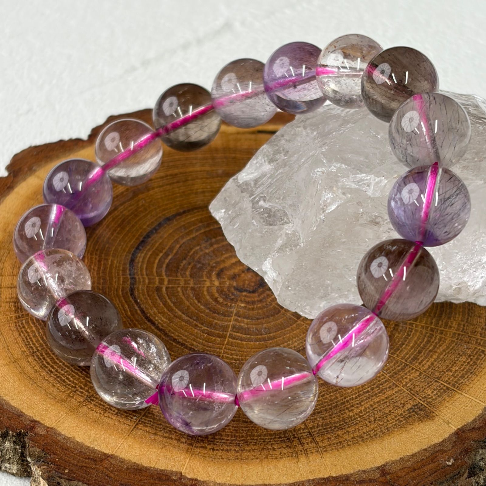 現品 スーパーセブン丸玉ブレスレット12mm 天然石ブレスレット パワーストン 高品質