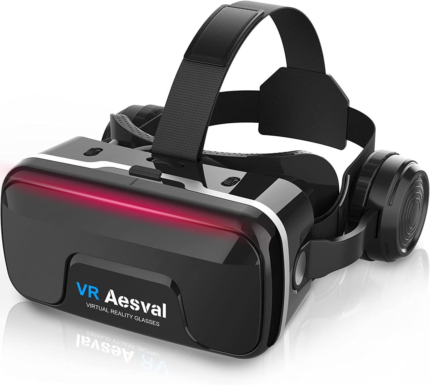 定価 令和5年先行版 VRゴーグル スマホ用 VRヘッドセット VRヘッドマウントディスプレイ ヘッドホン付 3Dメガネ 非球面光学レン 