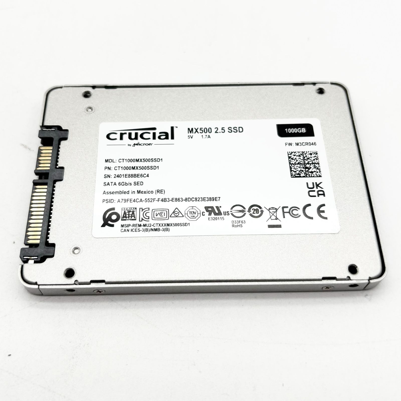 Crucial SSD 1000GB 内蔵2.5インチ 7mm Crucial SSD 1000GB MX500 内蔵2.5インチ 7mm CT1000MX500SSD1