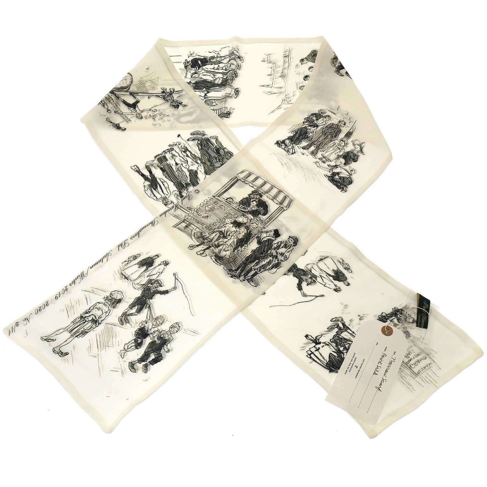 Paul Harnden ポールハーデン シルクスカーフ ホワイト - - メルカリ