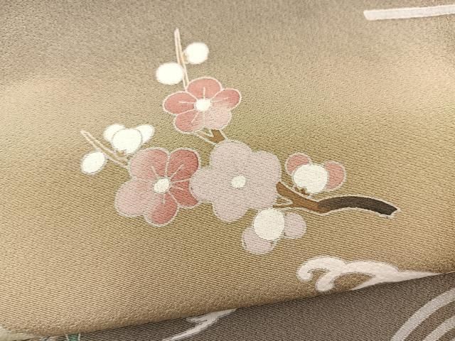 平和屋着物▽豪華色留袖 単衣 作家物 駒刺繍 鶴 松竹梅 暈し染め 金彩  