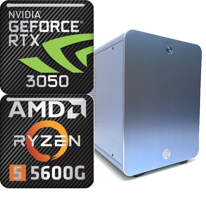 ゲーミングpc コンパクト RTX3050 Ryzen5 5600G 16GB 新品SSD 500GB