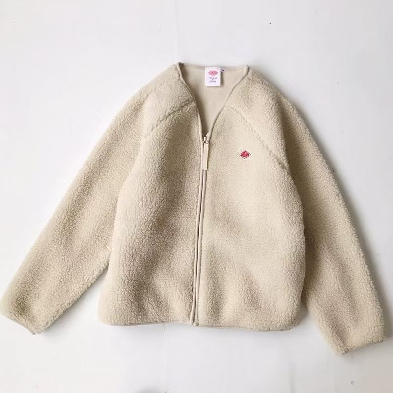 ダントン DANTON ハイパイル ボアジャケット フリースジャケット レディース メンズ 男女兼用 ベージュ ブラウン ブラック ダークグレー
