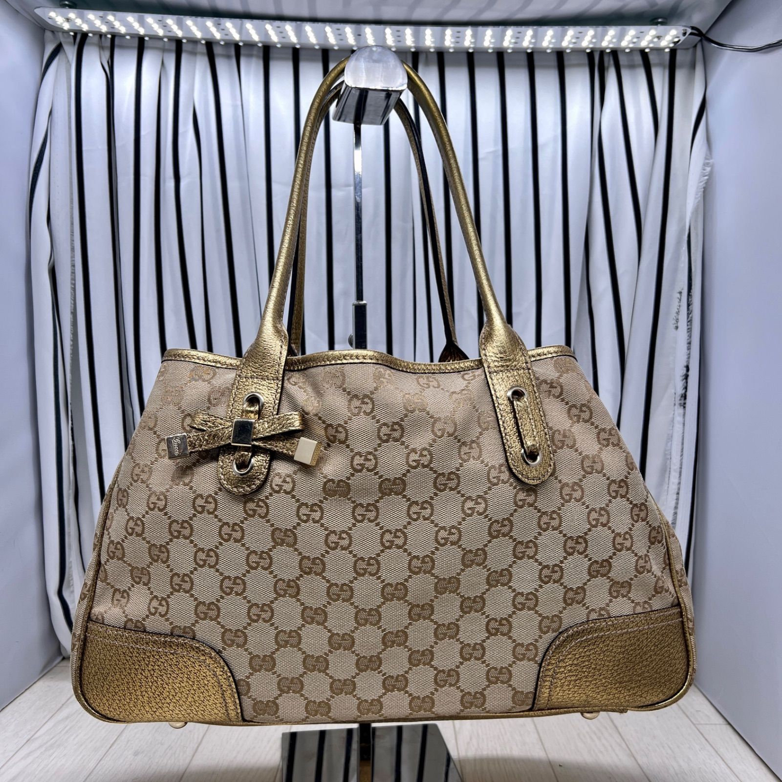 上品 【超美品】GUCCI×グッチ A4収納可能プリンシートート トート