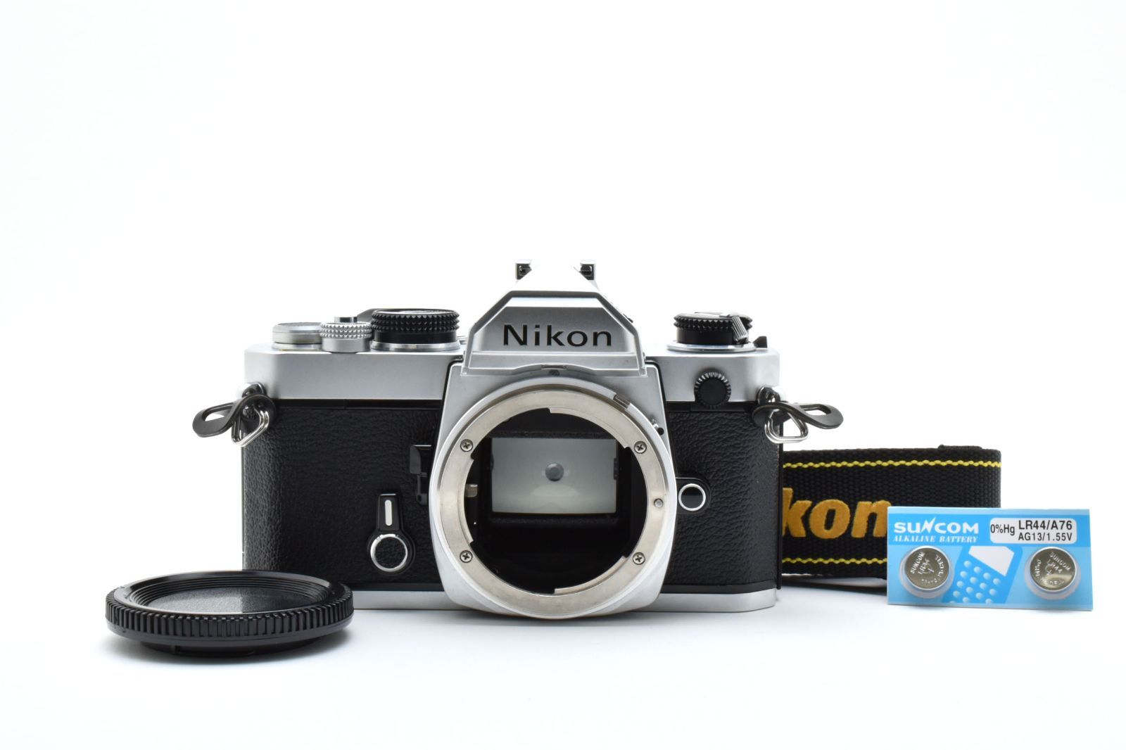 5271 Nikon FM SLR 35mm Film Camera Silver Tested New Seals ニコン MFフィルムカメラ