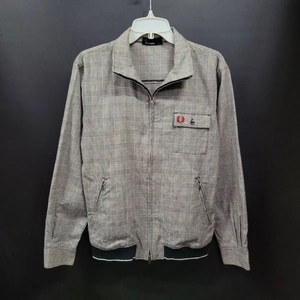 【雷市場（ポンジャン）商品韓国直送】 FRED PERRY FRED PERRY(フレッドペリー) グレン ハウンドチェック ブルゾン (送料無料)