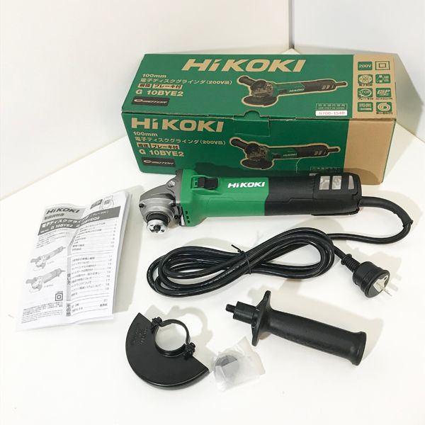 HiKOKI 電子ディスクグラインダ G10BYE2 100mm ブレーキ付 200V HiKOKI 電子ディスクグラインダ G10BYE2 100mm ブレーキ付 200V