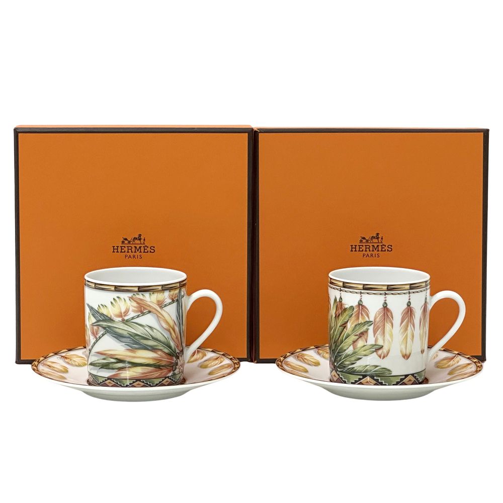 HERMES - エルメス HERMES 食器 PACHWORK 突風柄 カップ ソーサー HERMES (エルメス) カップ&ソーサーPATCHWORK(パッチワーク