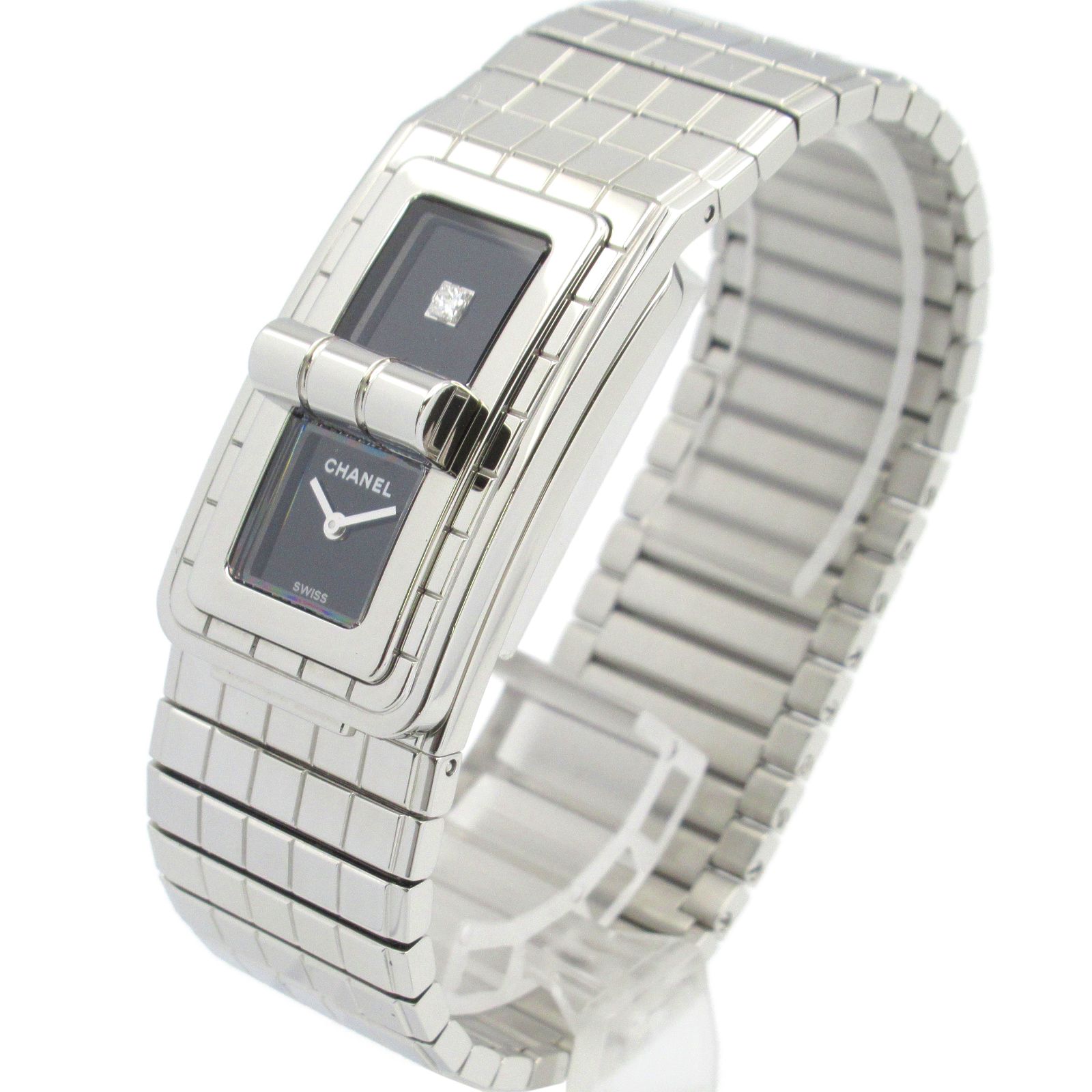 シャネル CHANEL 腕時計 コードココ 1Pダイヤ H5144 ブラック  