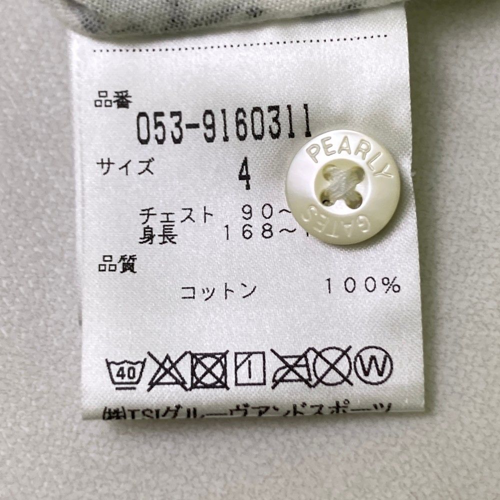 サイズ：4 PEARLY GATES パーリーゲイツ  半袖ポロシャツ 総柄 ホワイト系 [240101442220] ゴルフウェア メンズ ストスト 新品】PEARLY GATES パーリーゲイツ 2022年 2260602 半袖