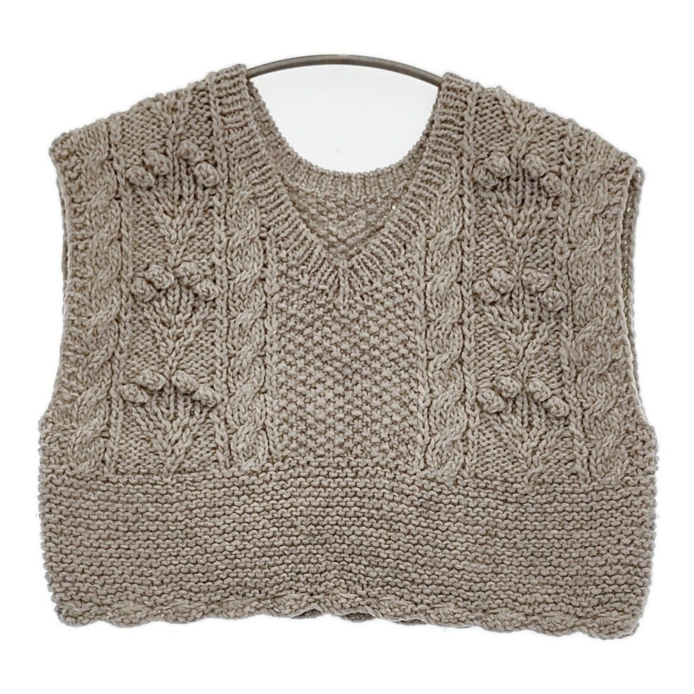 nest Robe ペルーボッブルニットベスト 01244-1061 Vネック ベスト 24AW グレー レディース ネストローブ 5-1001T♪