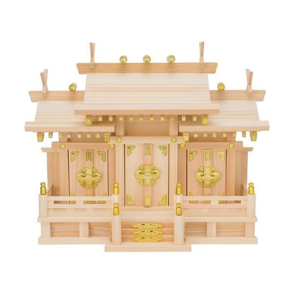 フィットポスト 神棚 屋根違い三社 小 1個