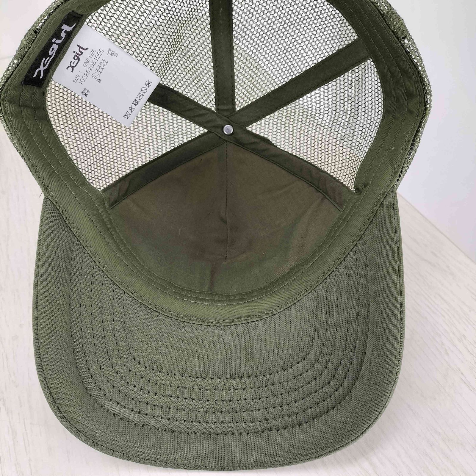 エックスガール X-girl HIBISCUS OVAL LOGO TRUCKER CAP