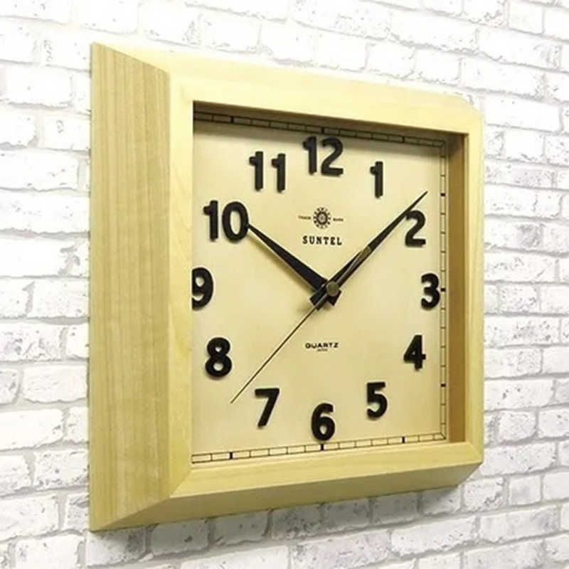インテック スクウェア 掛け時計 QL696-NA ナチュラル QL696_NA