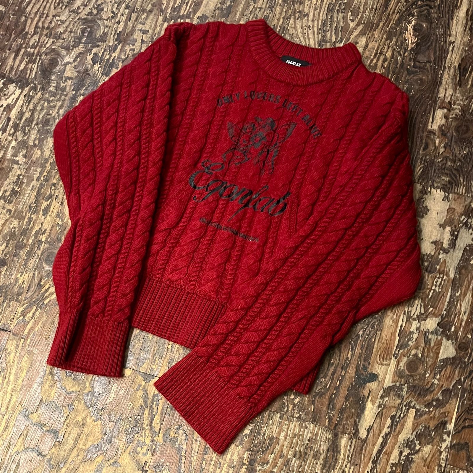 EGON LAB エゴンラボ 24AW KNIT ニット sizeS レッド系 【代官山11】 - メルカリ