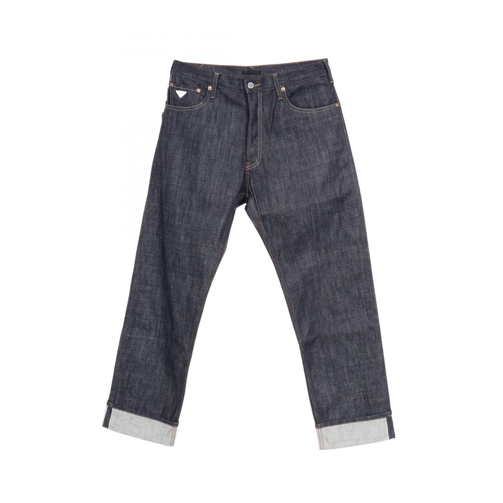 プラダ PRADA デニムパンツ セルビッジ トライアングルロゴ GEP358 