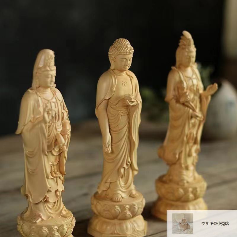 中国美術 仏教美術 細密木彫 菩薩 仏像 共箱 楽天市場】木彫 仏像 普賢菩薩 座像 全高約41cm 彫刻 仏教美術