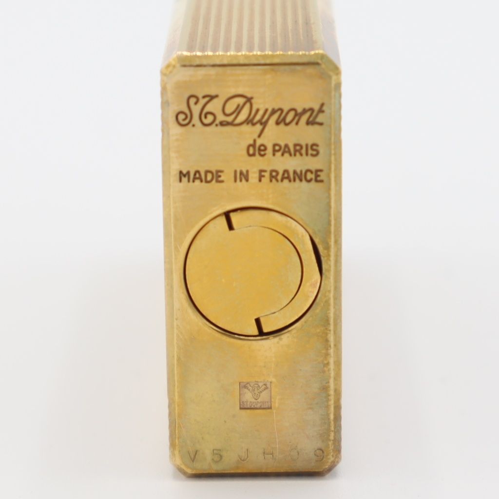 ST.DUPONT デュポン ガスライター 喫煙具 ゴールド×ブラック 着火