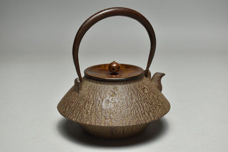 蔵A5291 松華堂 鉄瓶 共箱 茶道具 煎茶道具 高20㎝ 幅19㎝