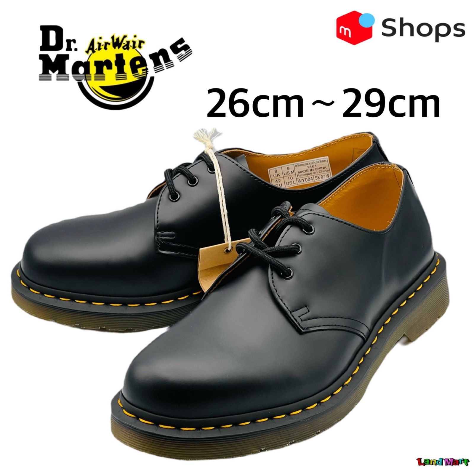 無料発送 ☆美品☆ Dr.Martens イエローステッチ 3ホール 靴 ...