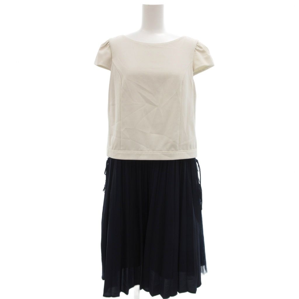 トッカ TOCCA ワンピース ロング チュール切替 プリーツ 2 M 白