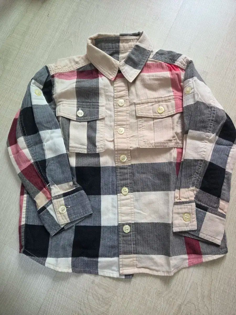 Burberry - BURBERRY CHILDREN チェック シャツ 6M Baby Boys Beige