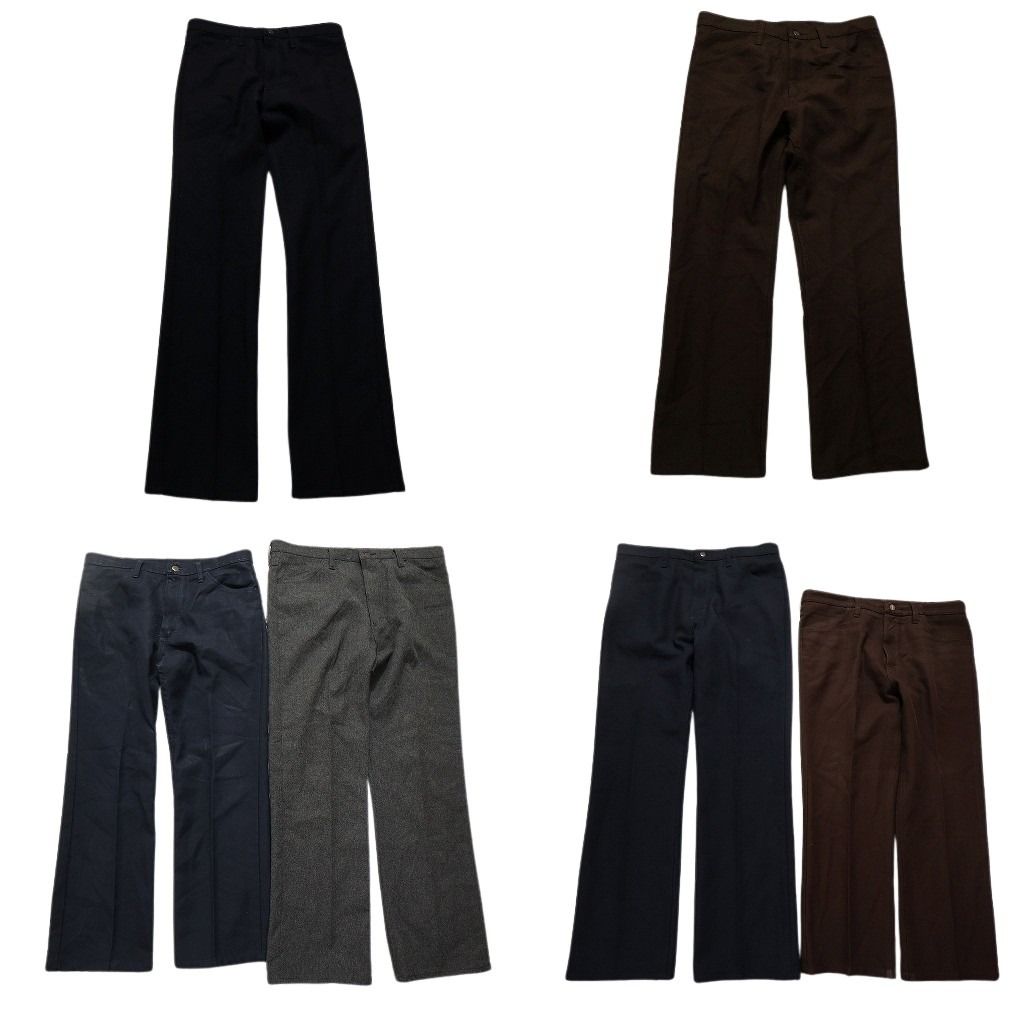 古着卸 まとめ売り Wrangler ラングラー ランチャー パンツ 6枚セット メンズ 34 |35 |36 センタークリース ネイビー 古着 NB9821