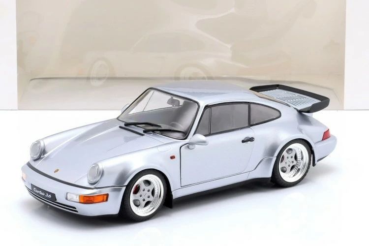 ソリド 1|18 ポルシェ 911 964 ターボ 3.6 RS 1990 ポーラー シルバー 開閉 Solido Porsche Turbo polar silver S1803413